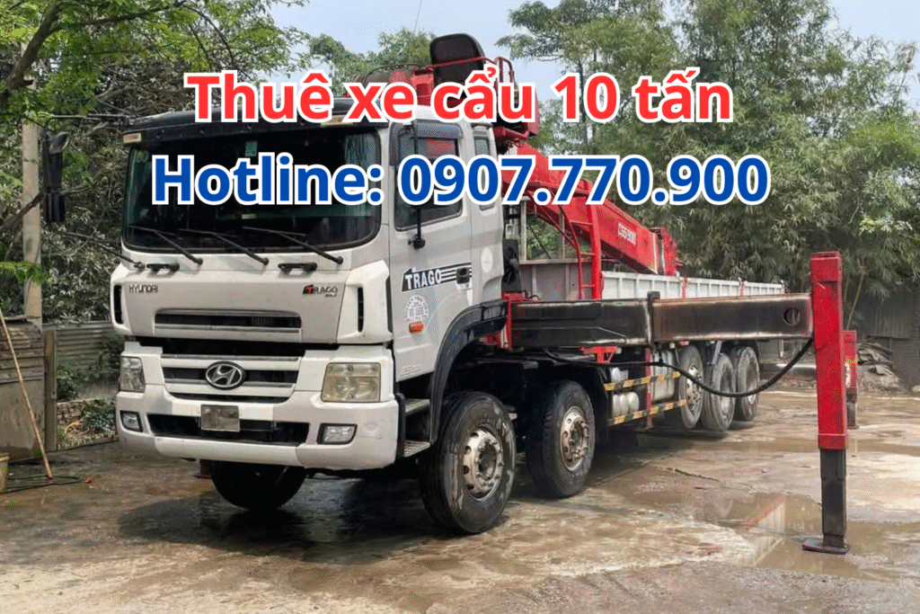 giá thuê xe cẩu 10 tấn