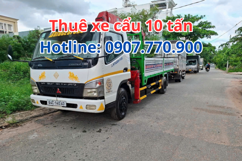 giá thuê xe cẩu 10 tấn