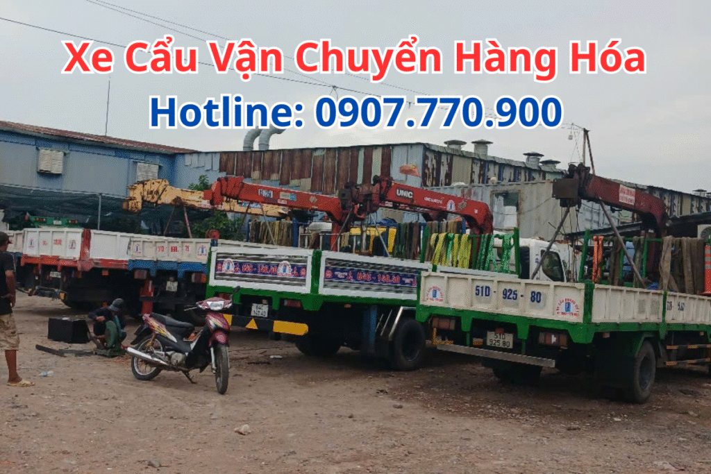 Xe Cẩu Vận Chuyển Hàng Hóa