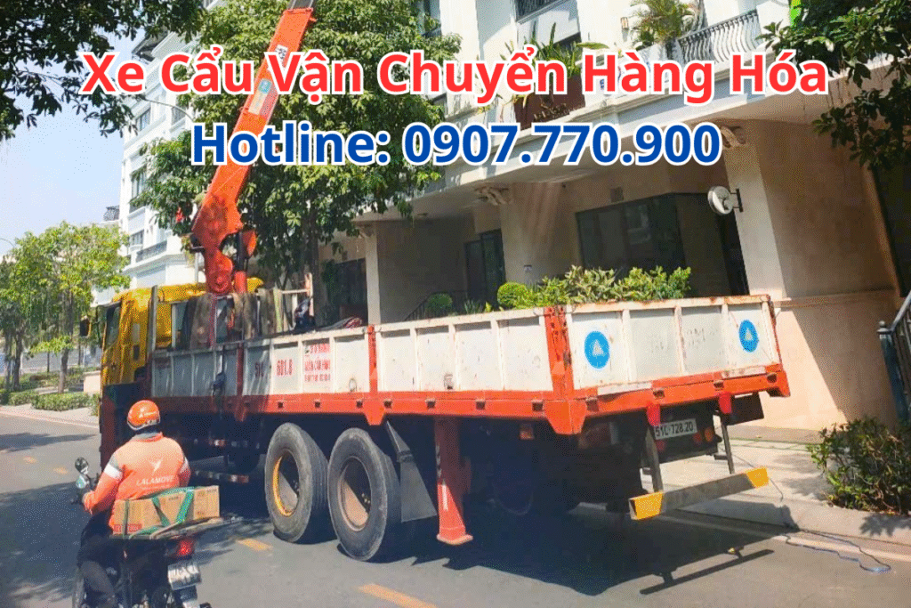 Xe Cẩu Vận Chuyển Hàng Hóa