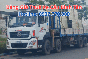 Bảng Giá Thuê Xe Cẩu Bình Tân