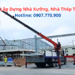 Xe Cẩu Lắp Dựng Nhà Xưởng Nhà Thép Tiền Chế