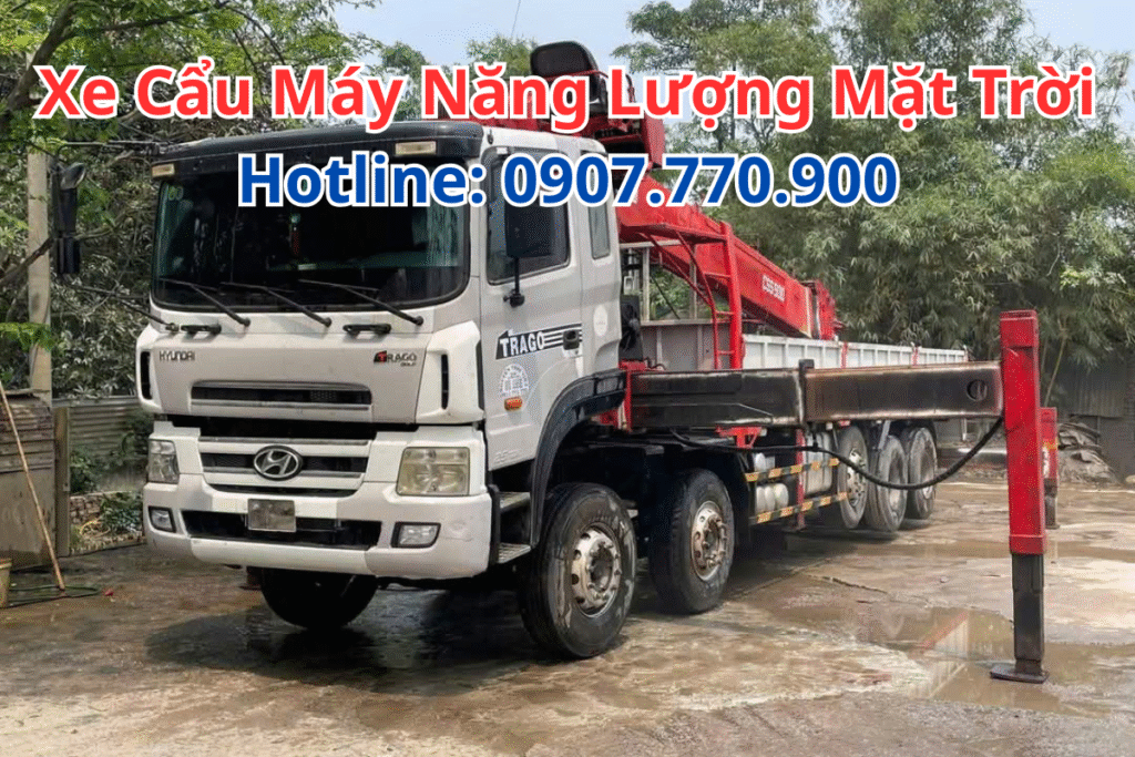 Xe Cẩu Lắp Đặt Năng Lượng Mặt Trời