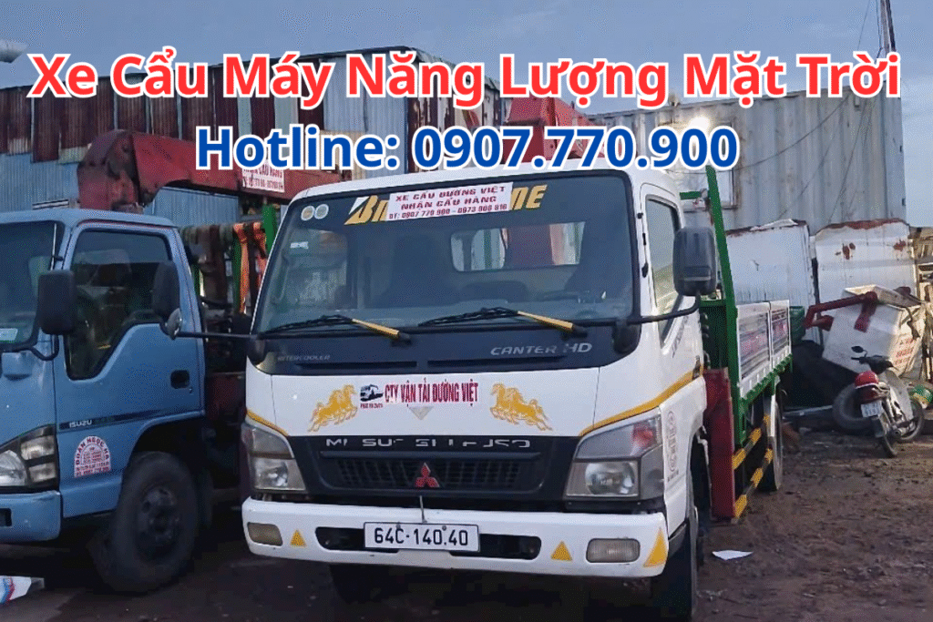Xe Cẩu Lắp Đặt Năng Lượng Mặt Trời