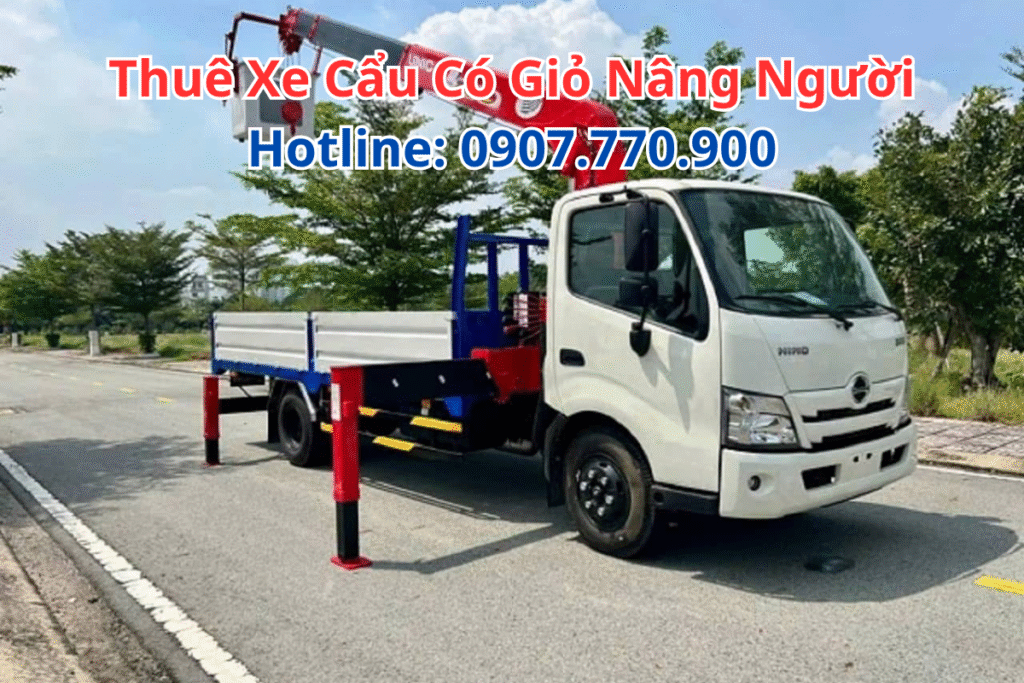 Thuê Xe Cẩu Có Giỏ Nâng Người