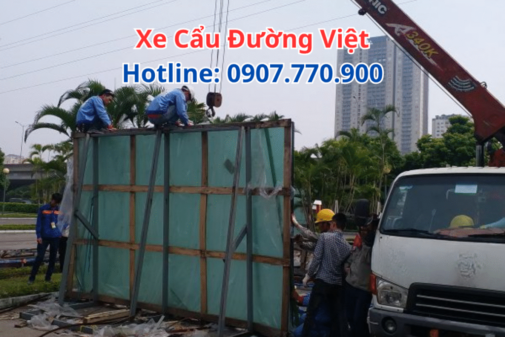 Phương Án Cẩu Vật Liệu Lên Sân Thượng